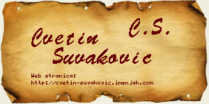 Cvetin Šuvaković vizit kartica
